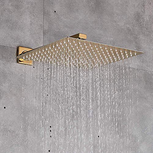 Colonne de douche dorée encastrée au design ultra-fin de luxe