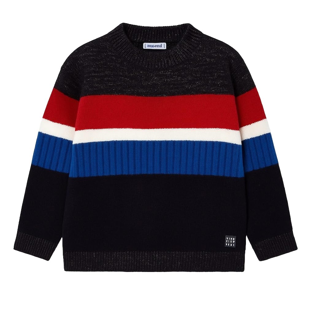 Jersey de punto para niño de mezcla de lana, diseño nórdico, manga larga, estilo casual y elegante, ideal para otoño, invierno y primavera