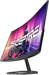 Sceptre Novo monitor curvo para jogos de 81.3 cm até 240+Hz 1ms 99% sRGB AMD FreeSync Premium Build-in Speakers, HDMI Displayport Machine Preto (Série C325B-FWD240)