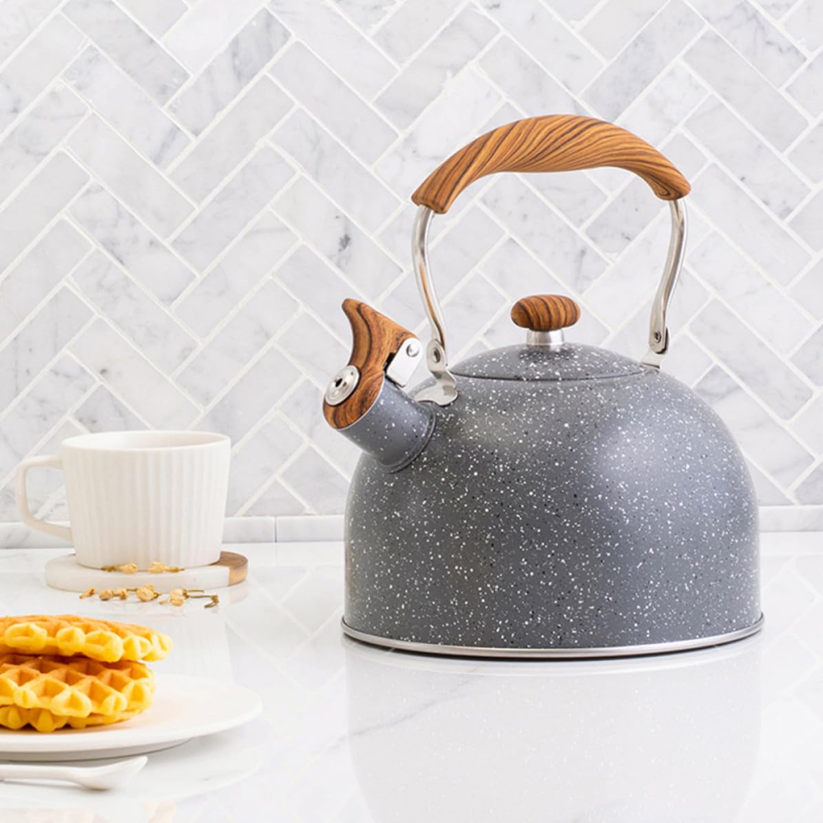 Tetera Silbante de Acero Inoxidable 2.5l Mango Ergonómico