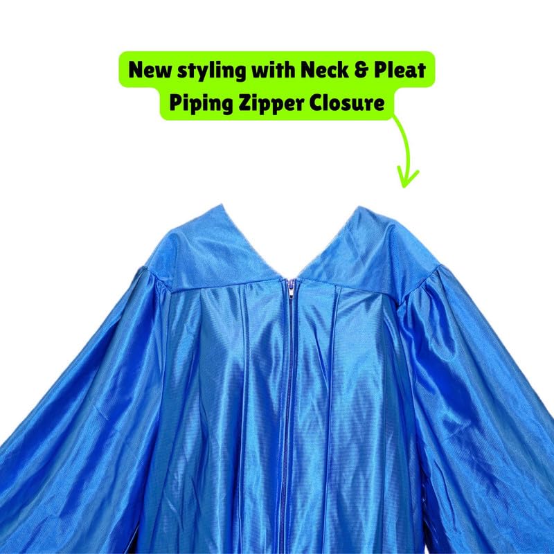 Image of Gradzilla Graduation Cap and Gown Set - Shiny Finish for High School and College, Durable Robes for Commencement Ceremonies