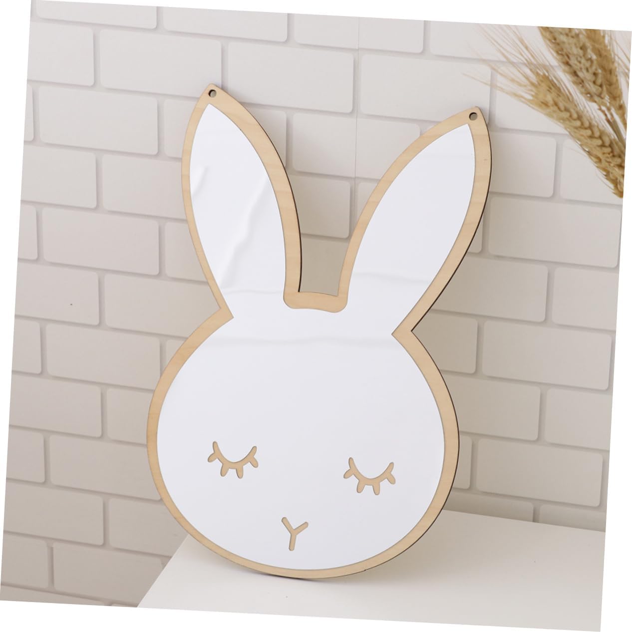 DOITOOL Pcs Cartoon Rabbit Mirror Self-Adhesive Acrylic Boys and Girls Room Decor Real-Like Reflection Safe Quick Installation