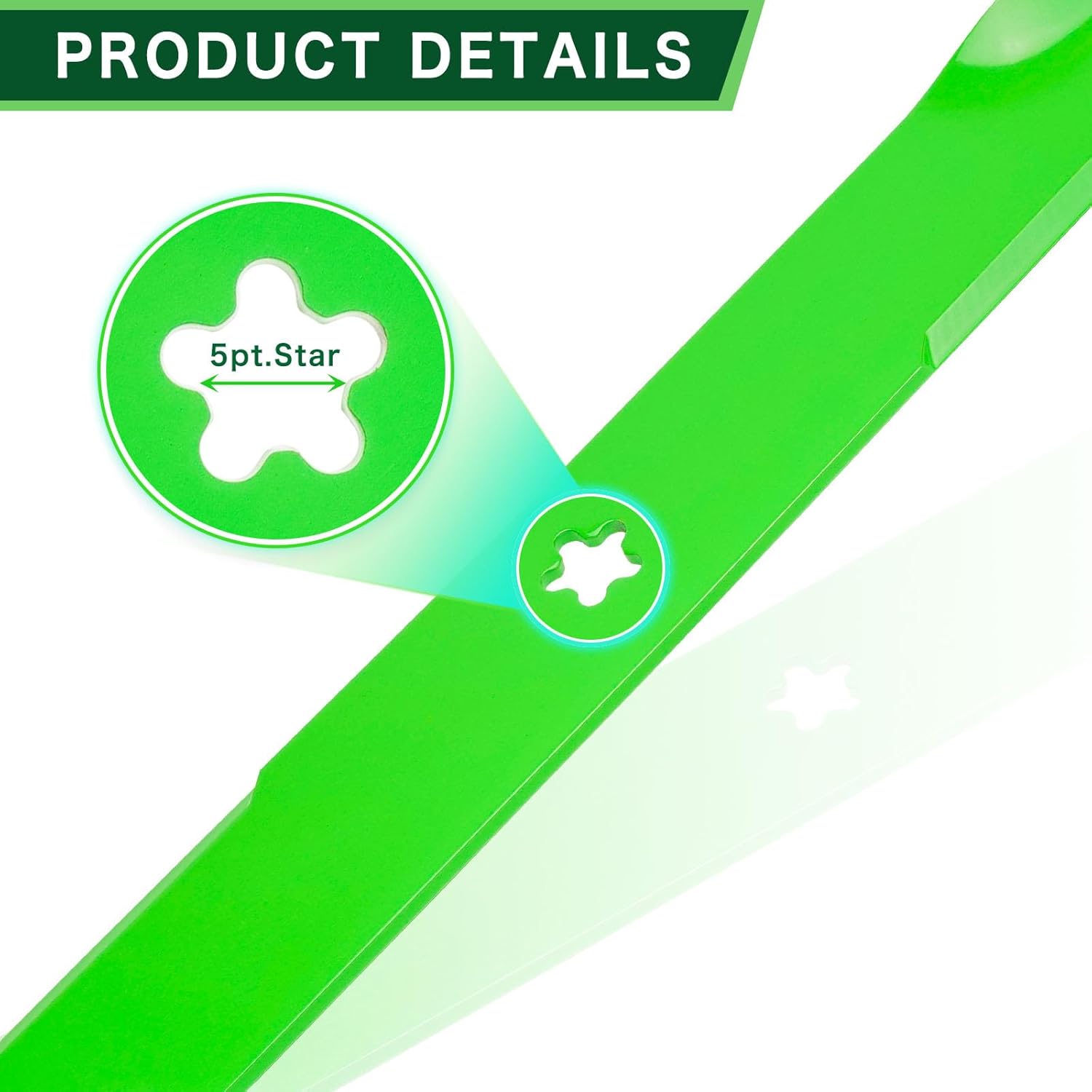 539112079 Mower High Lift Blade Replace OEM 539117911 539117973 10782 10881 Compatible with Hu sqvarna Dix on 52 inch Deck MZT 52 EZ 5224 EZ 4220 EZ 5221 KAA Lawn Mower