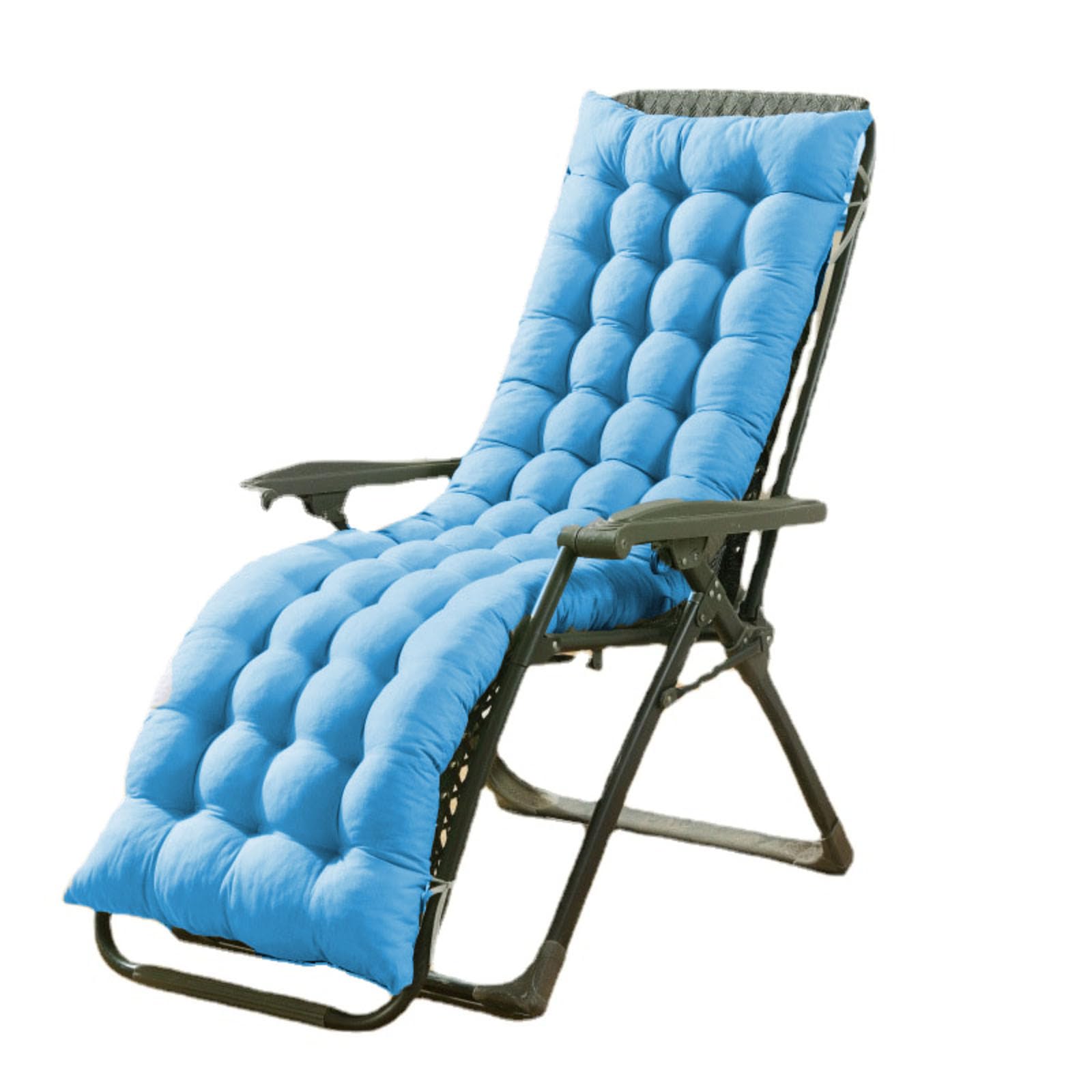 BangDon Thicken Garden Chair Cushion Sun Lounger Cushion Only Soft Lounge Chair Cushions with Anti-Slip Ties Seat Cover Pads for Garden Patio Chairs Tatami (Sky blue,80 * 40)