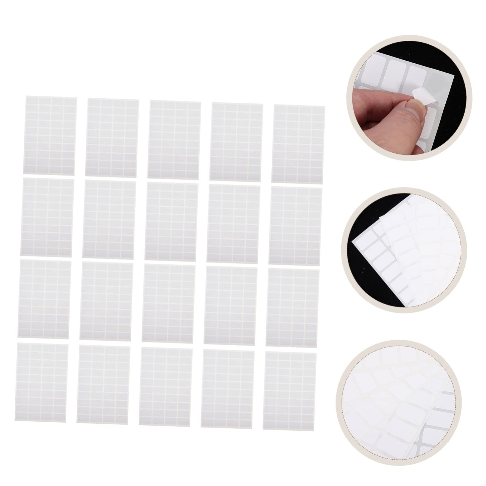 LALAFINA 5 Ensembles Étiquettes Autocollantes Blanches Pour Diy Étiquettes Classificatrices Autoadhésives Pour Marquage Décoration Et Organisation À 50 Feuilles*5