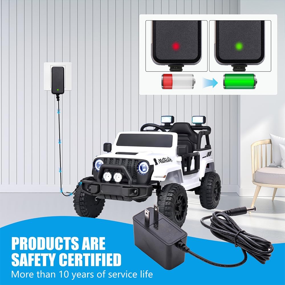 12 Volt Battery Charger for Ride On Toys, 12V Kids Ride On Car Charger for Best Choice Products Wrangler SUV Kid Trax Dynacraft Toy Car, Universal 12v Chargers Baby Electric Battery Power Supplies