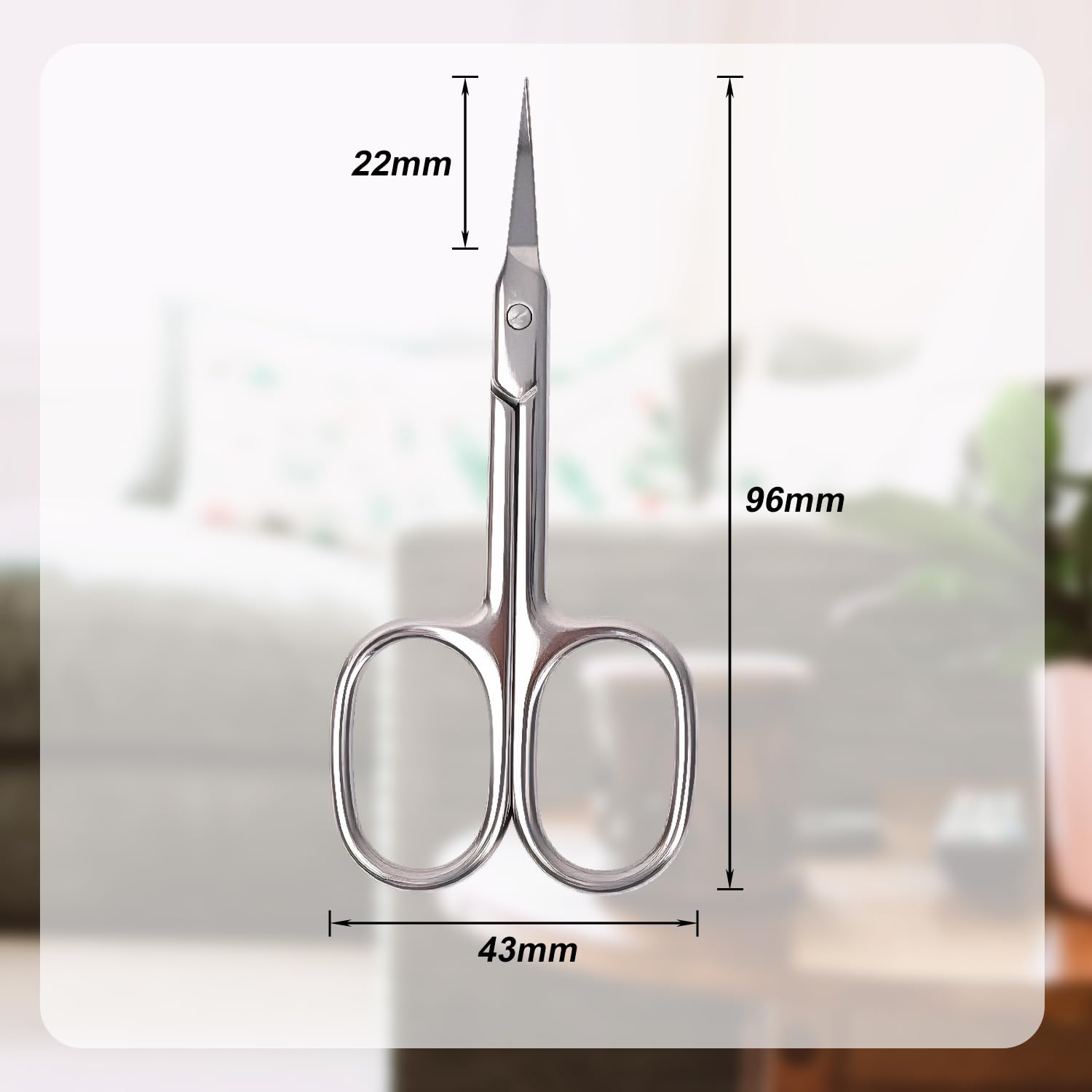 Cuticle Scissors Extra Fine Nail Curved Cuticle Scissors Made of Stainless Steel for Precise Removal of Skin Residues as Well as Care for Fingers Eyebrows - Image 2