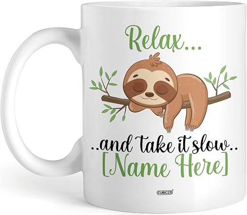 Taza de café de cerámica blanca personalizada, con nombre personalizado, divertidas tazas novedosas con refranes, onzas, regalos de Navidad para