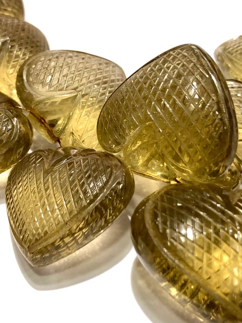 Perles en quartz citron pour fabriquer vos colliers d'été personnalisés