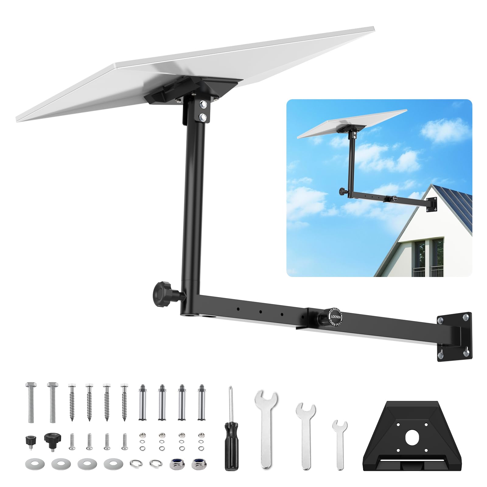 Support rétractable Starlink Gen 3 fixation murale antenne télescopique