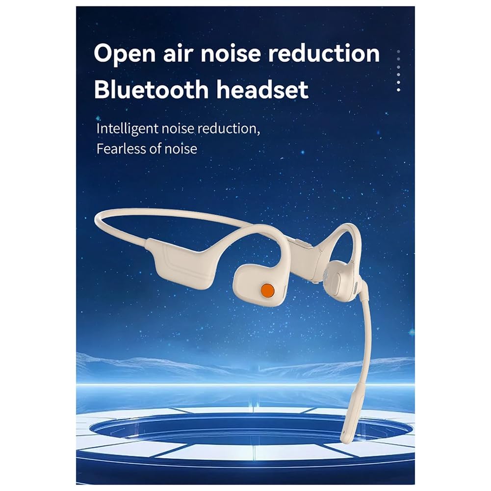 DG09 Casque à Conduction Osseuse sans Bluetooth 5.3 Écouteurs de Sport en Plein Air IPX5 Étanches Mains avec Microphone A