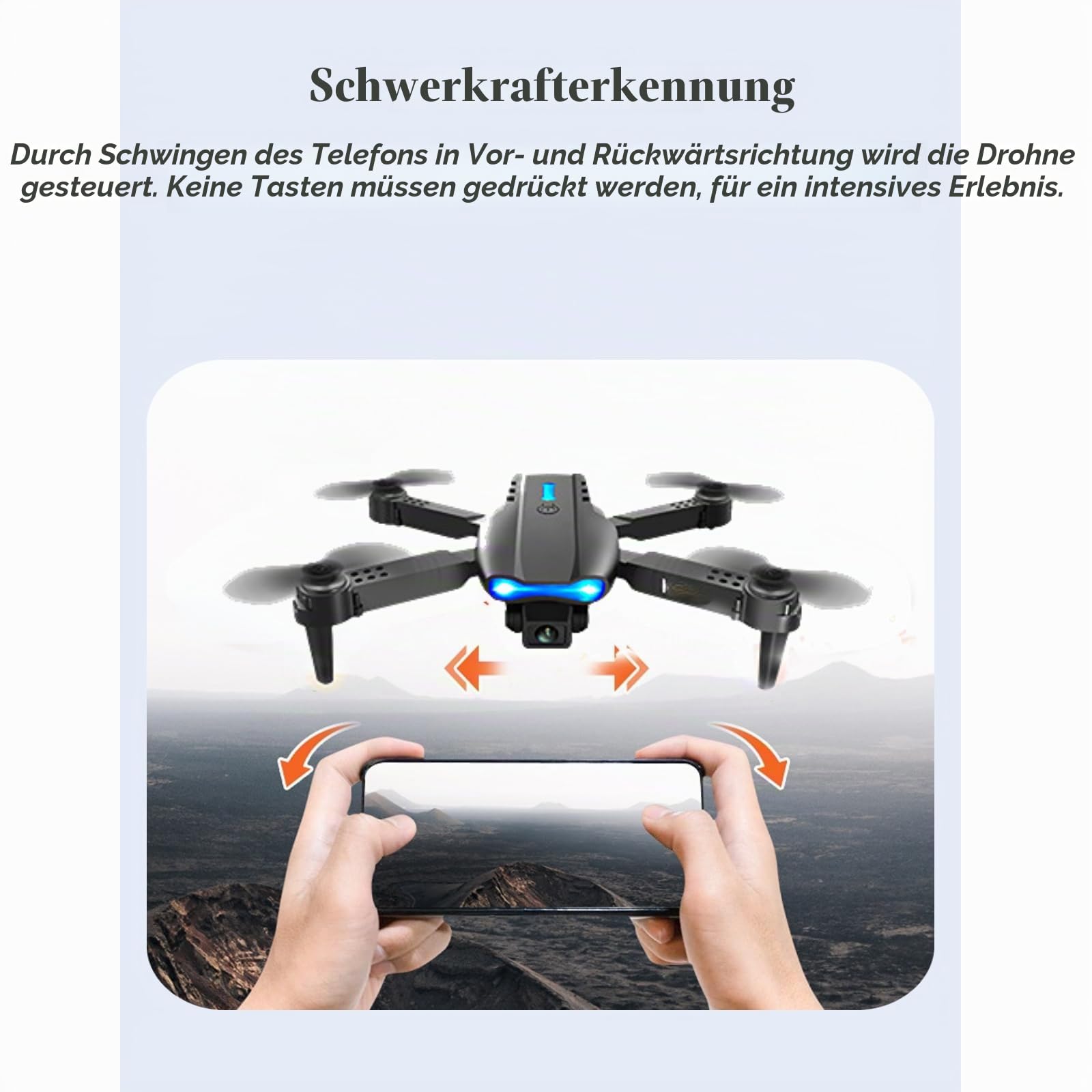 Faltbare -RC-Drohne, Hindernisvermeidung, Quadrocopter, HD-Dual-Kamera, 4k-Luftaufnahmen, RC-Flugzeuge, Unterstützende WLAN-App, Geschenke für Kinder und Erwachsene