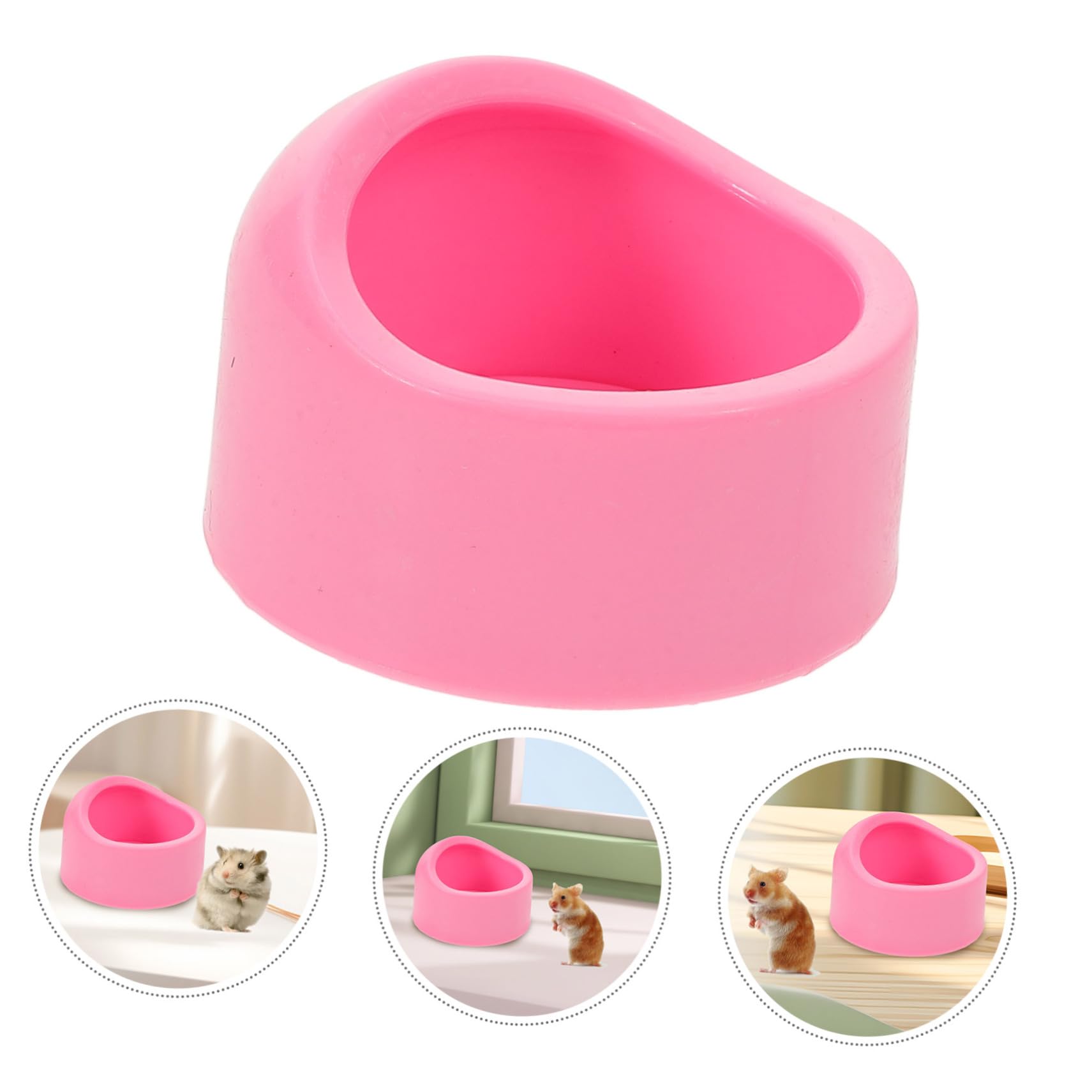 GALPADA Heightened Hamster Feeding Bowl Prevents Spills Smooth Surface Lightweight Design for Guinea Pigs Dwarf Hamsters Squirrels and Pets