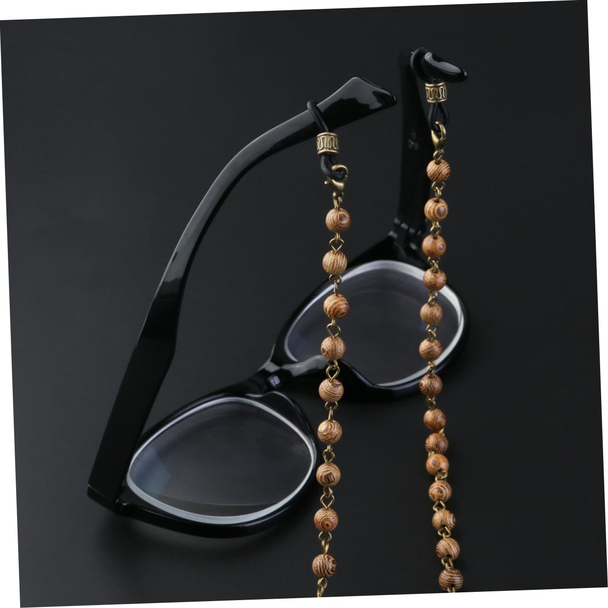 GALPADA 3stücke Wood Eyeglasses Bead Chain Neck Holder Aus Natürlichem Hartholz Stilvolle Brillenkette Mit Elastischen Gummispitzen Für Sonnenbrillen Und Lesebrillen