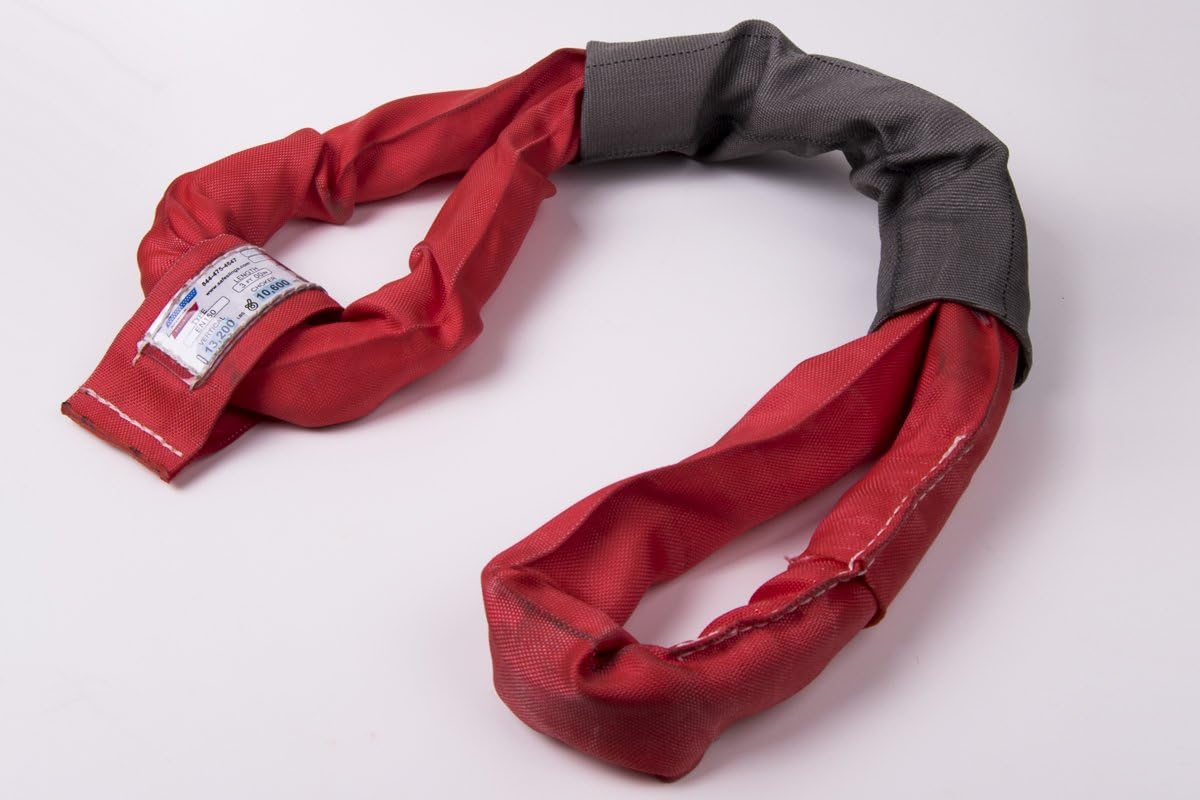 - / 3 1/2" Body/Eye to Eye Polyester Round Sling - Red / 14 Ft. Long / Ee150X14' / 13,200 Lbs. Vertical