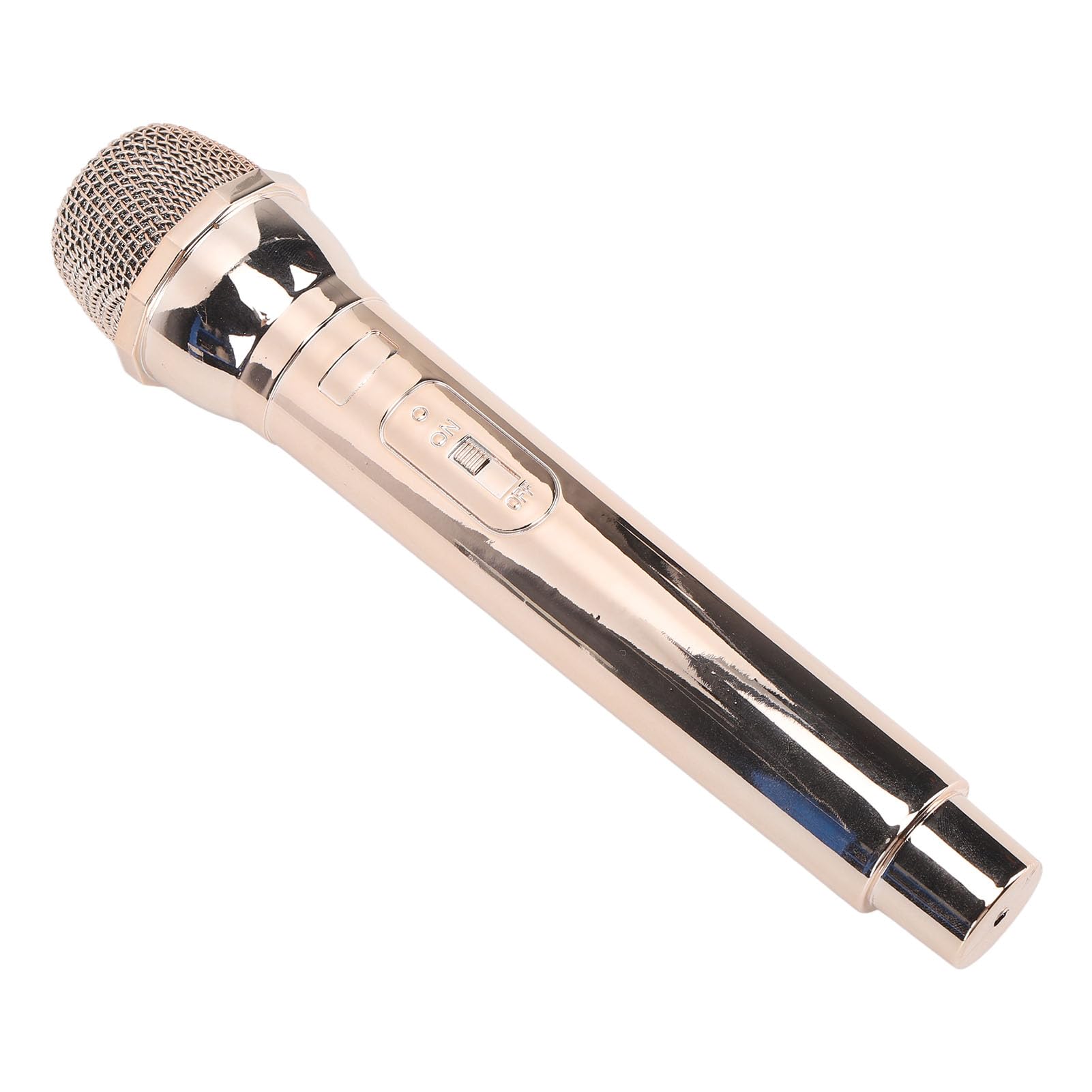 Cosiki Faux Microphone Jouet, Accessoire en Plastique simulé, échelle 1:1, Léger et Inodore pour Le Chant, l'entraînement à la Parole, Le Cosplay, la Photographie (Blue