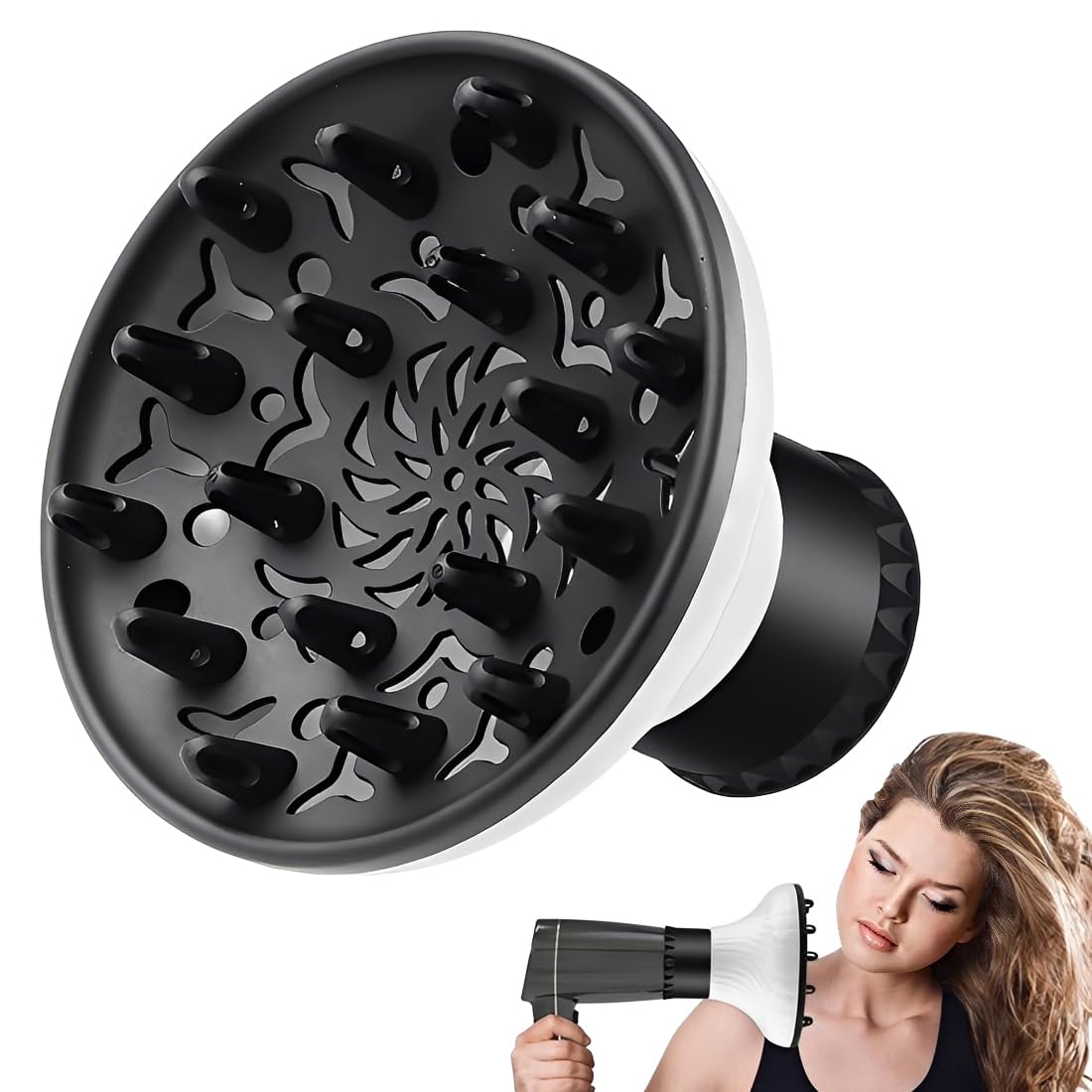 universale dei capelli Diffusore per Capelli, Universale dei Capelli Diffusore, Diffusore per capelli ricci Regolabile da 4cm a 6cm