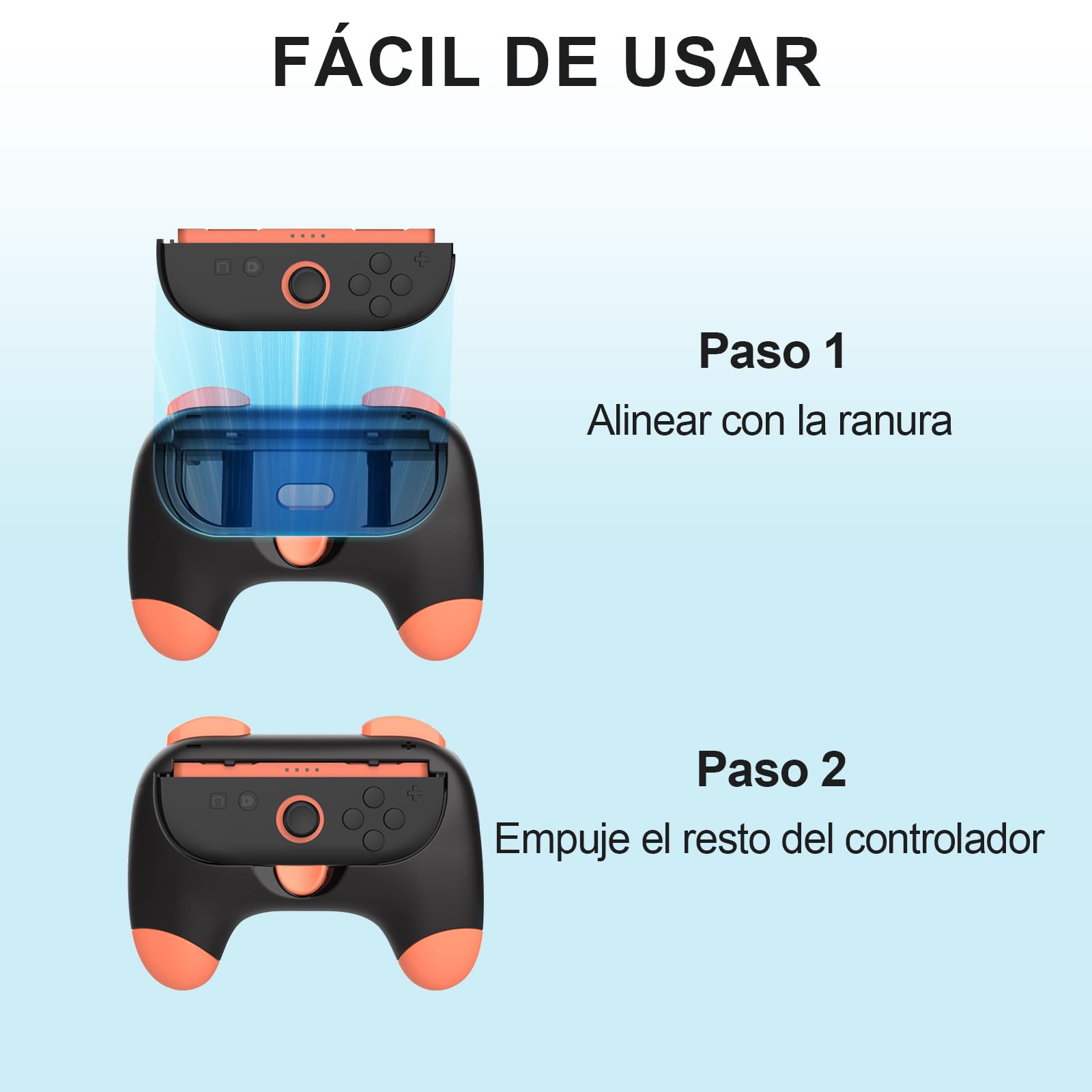 LONGYI Juego 4 en 1 con Volante de 2 Piezas y Empuñadura de 2 Piezas para Switch 2 , Volante de Carreras de Diseño Ergonómico y Agarre Cómodo Compatible con mario kart world wheel