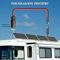 Vista 6 de EXTRACTME 10AWG 2 Pin Power Industrial Circular Cable Adaptador a SAE, enchufe solar Furion a conector SAE, apto para Furrion, maleta de panel