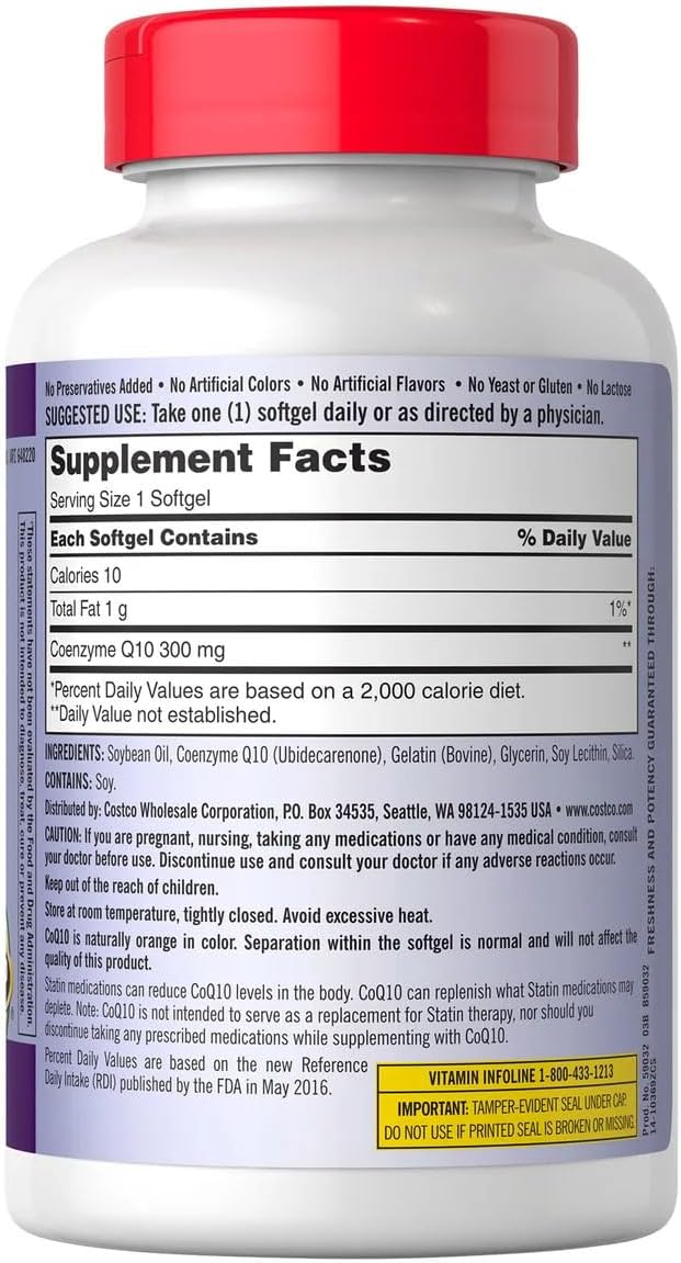Signature Coenzyme Q10 - CoQ10, Maintains Healthy Blood Pressure, 300 mg. - 100 Softgels