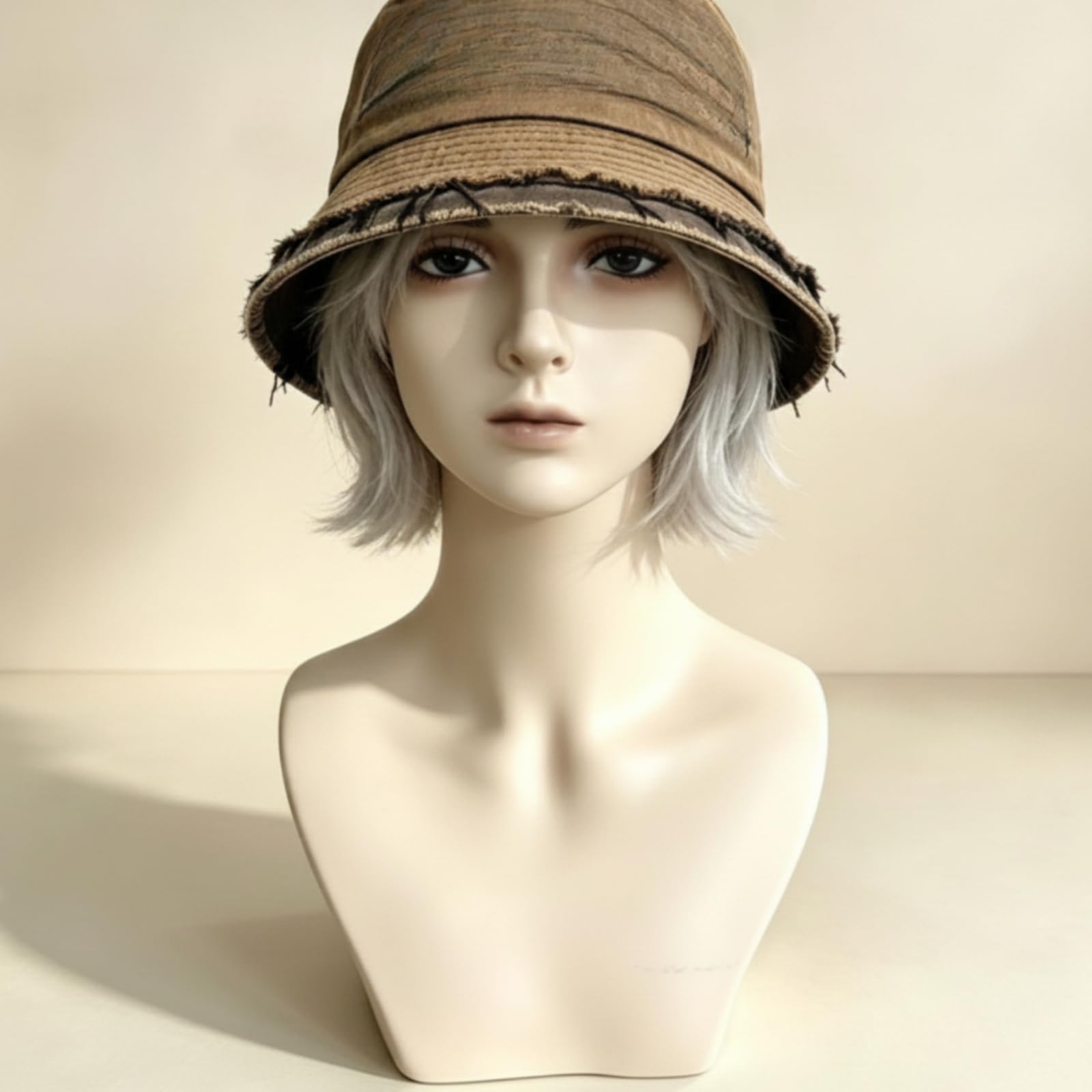 Expositor Cabeza Estable | Busto Exhibición con Hombros, Cabeza Exhibición, para Peluquerías, Estilistas
