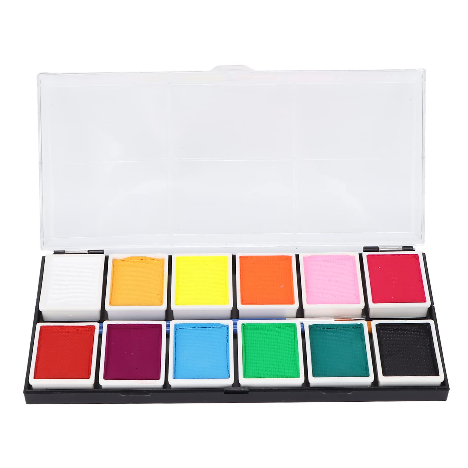 Kit de pintura facial Grado cosmético 12 colores Secado rápido Fácil limpieza Pintura DIY 120 g 4.2 oz Material de pasta Pintura de la piel para fiesta de Halloween
