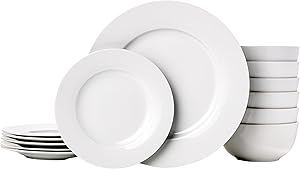 Amazon Basics Porcelain 18-Piece for 6