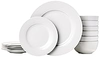 Algopix Similar Product 17 - Amazon Basics 18Piece White Dinnerware