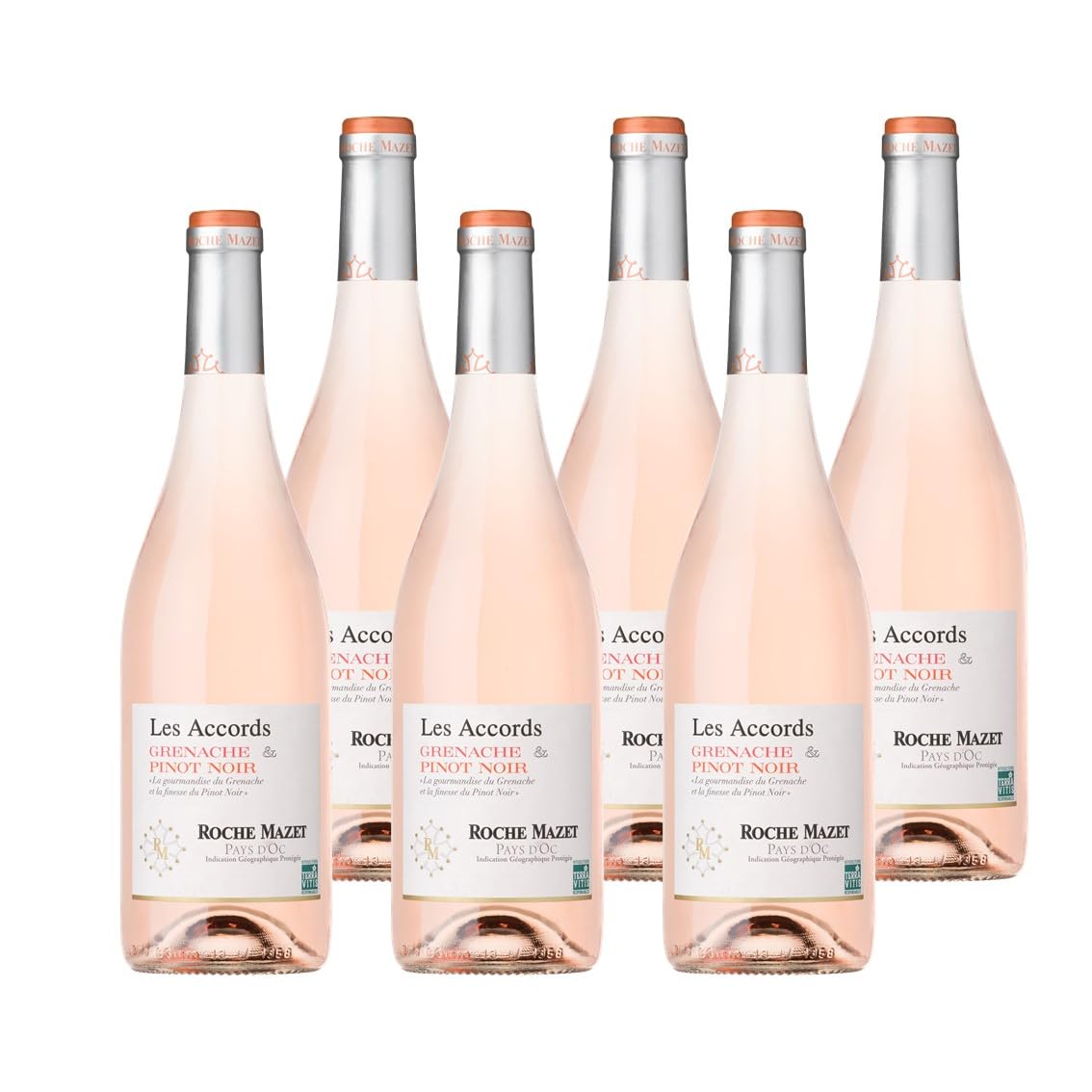 Les Accords de Roche Mazet - Garnacha Pinot Noir - IGP Pays d'Oc - Vino Rosado - Terra Vitis - 6 botellas x 75 cl