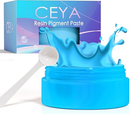 Ceya Pasta de pigmento de resina azul cielo, 3.5 onzas3.53 oz, pigmento de tinte epoxi opaco, colorante concentrado superior para colorante de