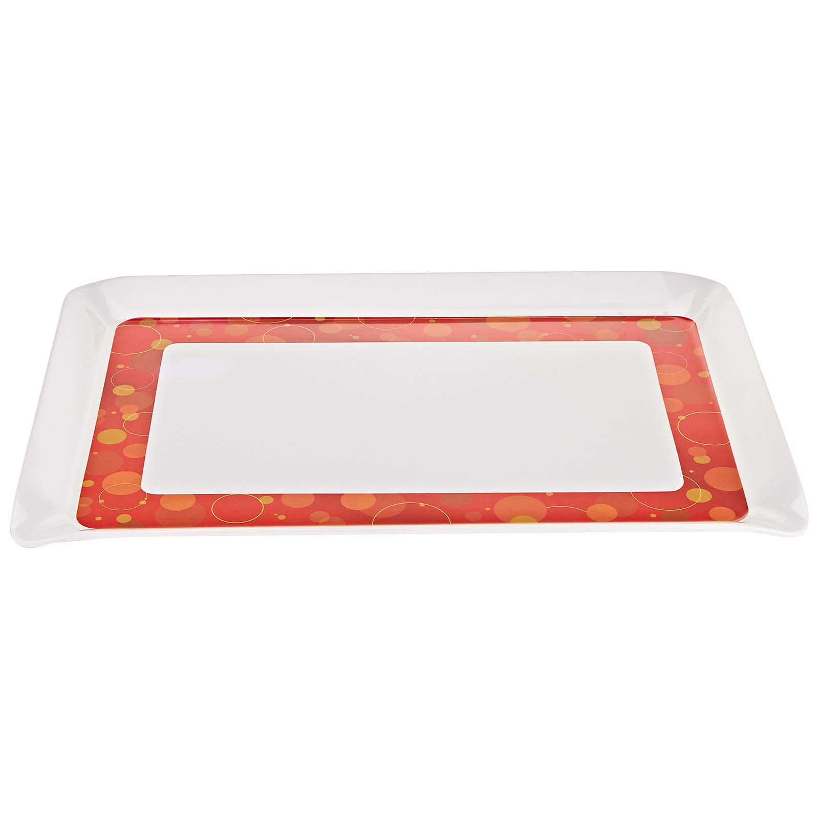 Servewell Polka Dot Red Tray White