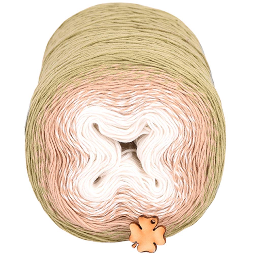 ZuzuHobby Ombre Soft Cotton Yarn for Hand Knitting, Gradient Cake, Wonderful Gift for Crocheter, Yarn for Crocheting, 8.81 oz /1094 yds (411)