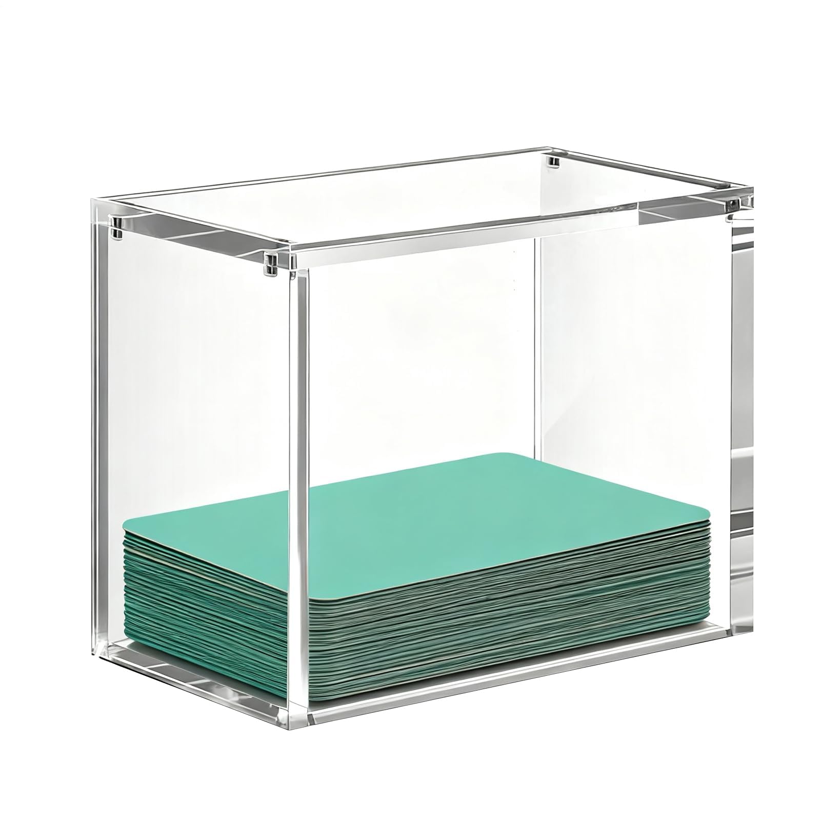 Transparente Acryl-Vitrine, dick, staubdicht, mit Magnetverschluss, perfekt für Sammelkarten, Figuren, Puppen, Zuhause, Wohnzimmer, Arbeitszimmer, Dekor