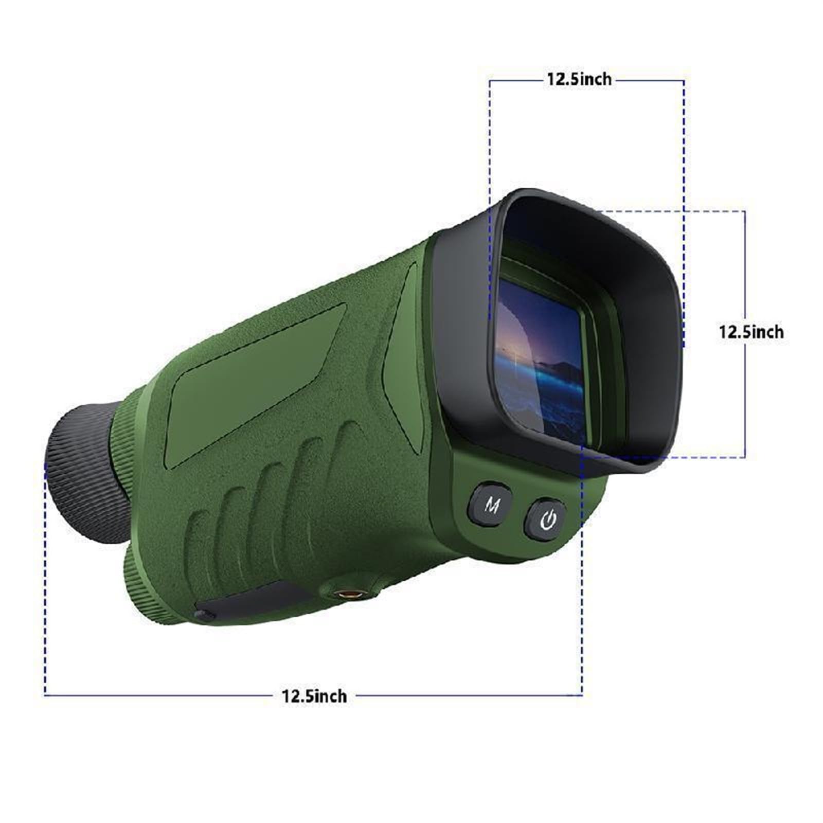 Dispositivo de visión nocturna infrarroja Monocular, 2,5 K, UHD, 1080P, uso diurno y nocturno, foto y vídeo, 8X, Digital, 300M, visión completamente oscura, a distancia(Nero)