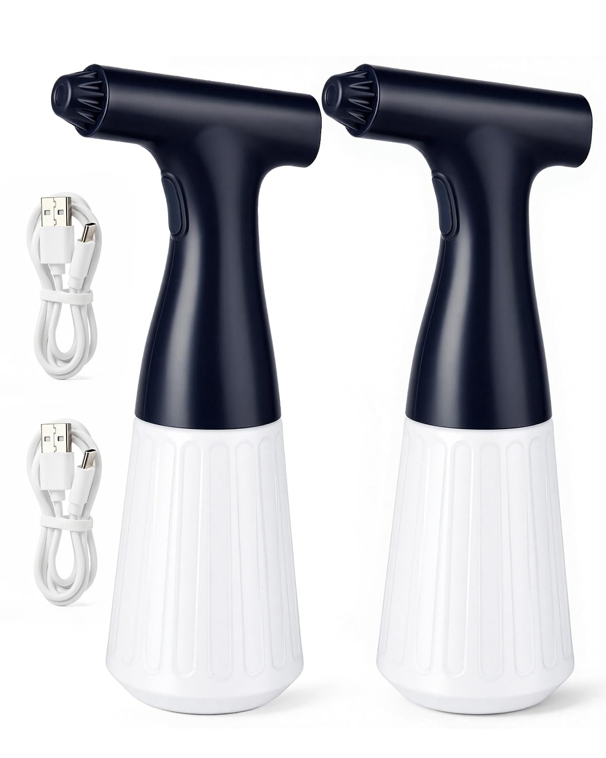 Wedama Flacone spray elettrico, 500 ml, vuoto, automatico, spray continuo, ricaricabile, con ugello regolabile, per pulizia, piante, capelli, cura della pelle, animali domestici (confezione da 2)