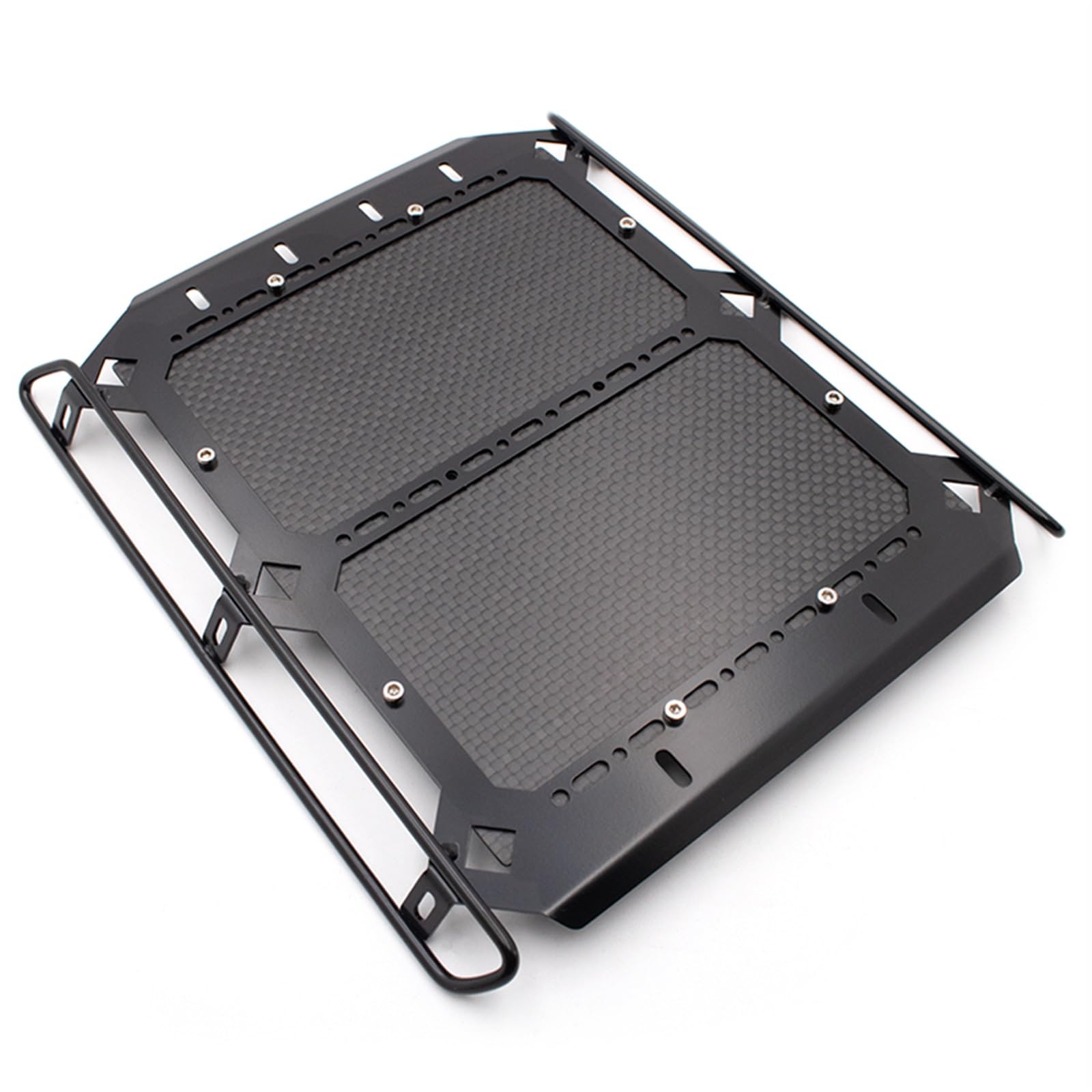 Metalowy bagażnik dachowy wyścigowy z panelem z włókna węglowego 184x168mm Ulepszenia części RC Crawler Car, do dachu Traxxas, TRX6 G63 TRX4 G500 Bagażnik dachowy