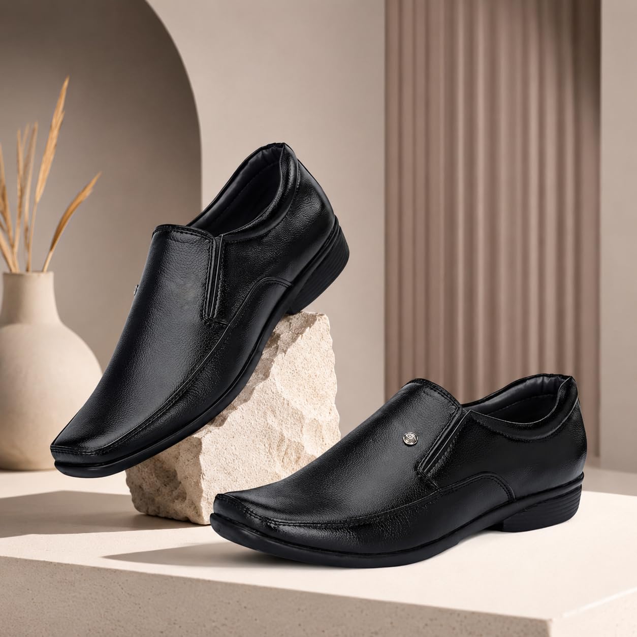 Centrino mens Moccasin Formal Shoe (Black_9 UK_8602-1) 2
