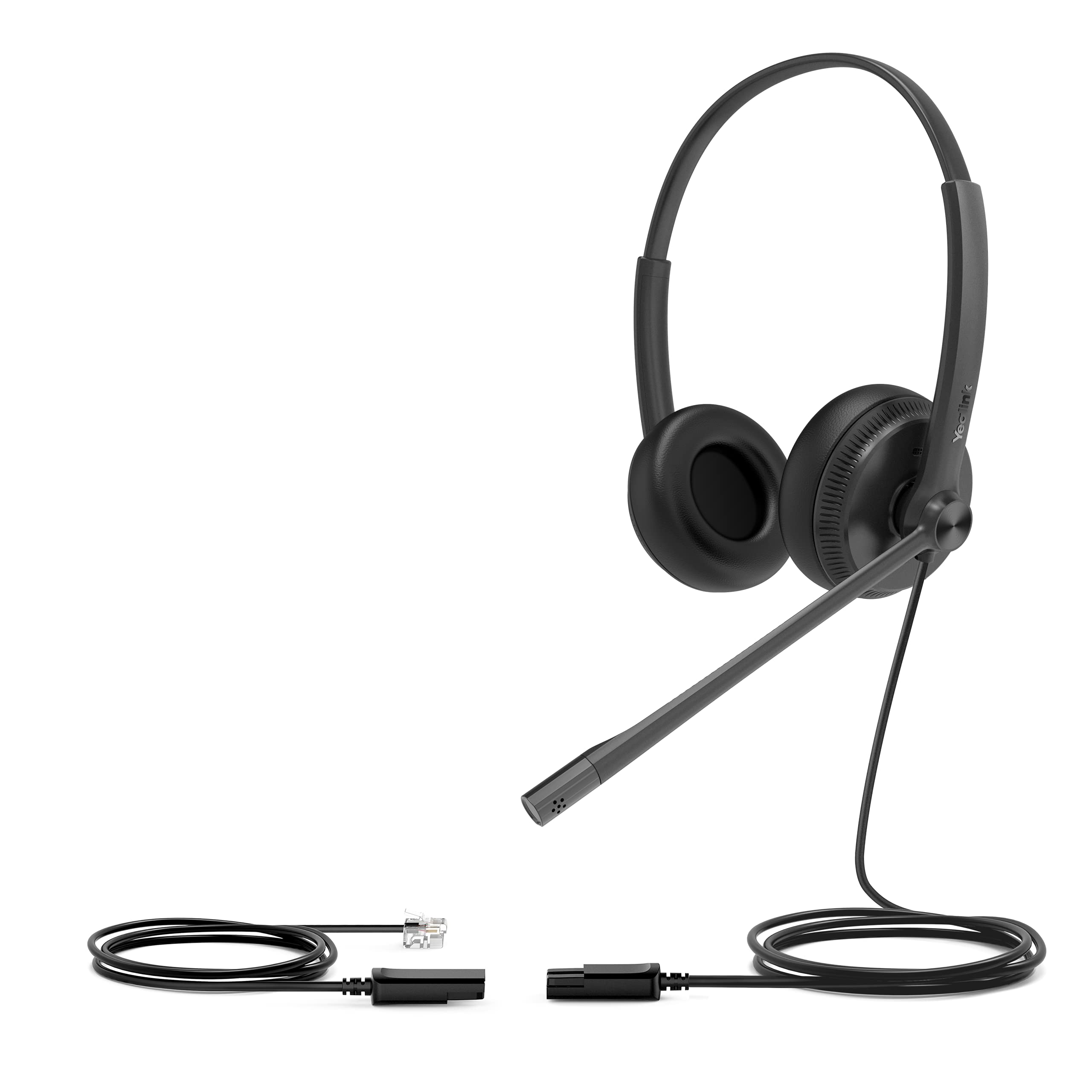 Yealink Headset YHS34 Dual - Due auricolari - con cavo di collegamento RJ