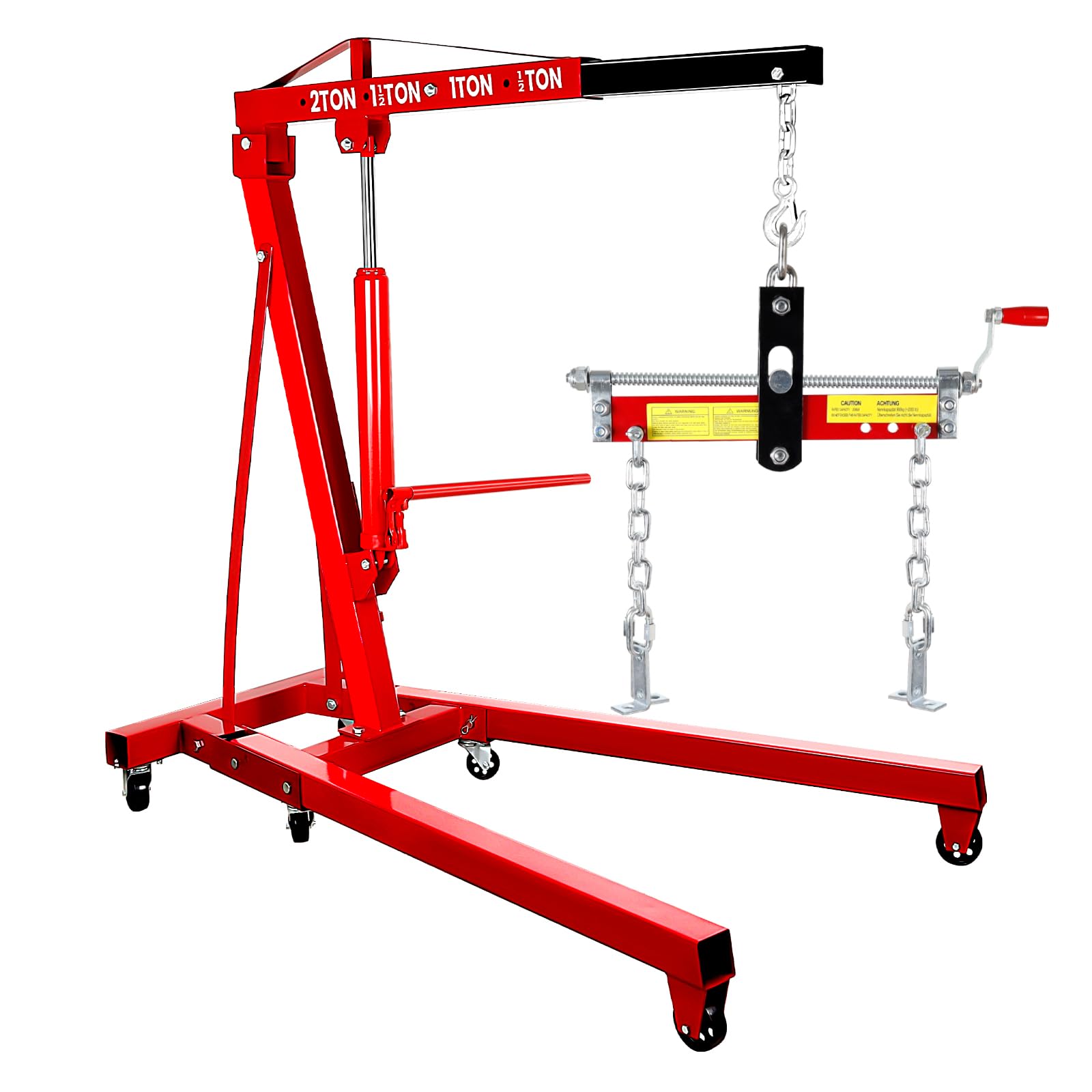 Heavy Duty Engine Hoist Leveler Cherry Picker Shop Crane 5000 Lbs Load Lift Tool - Foto 5