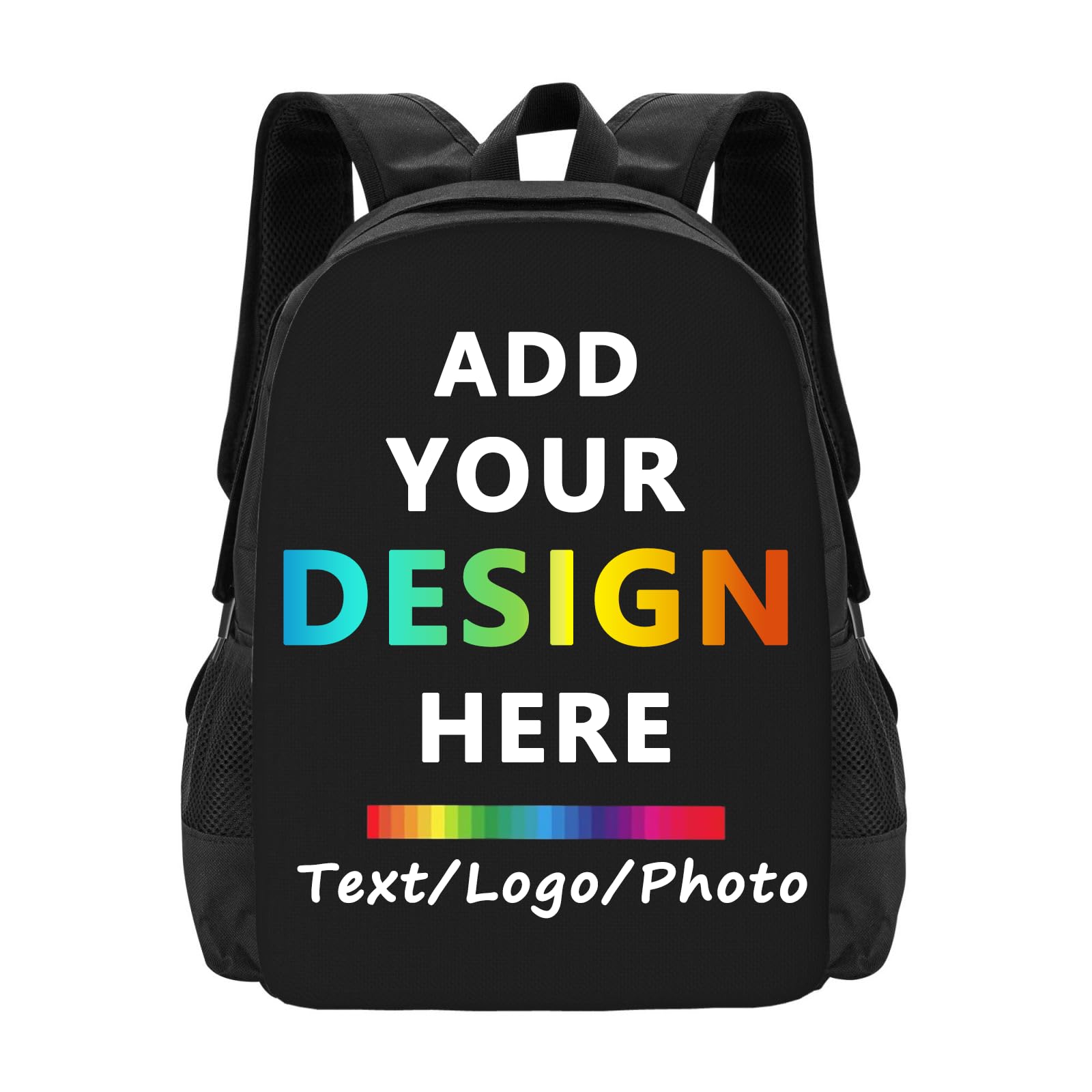 Custom Backpack, Personalized Backpack, Add Your Photo Name Logo, Casual Large Rucksack for Travel Hiking Work