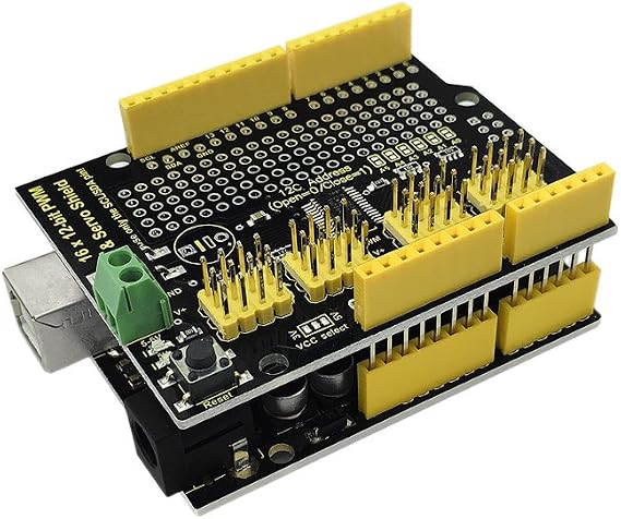 KEYESTUDIO 16-Channel 12-bit Servo Motor Driver Board I2C Interface for Arduino R3 Controller