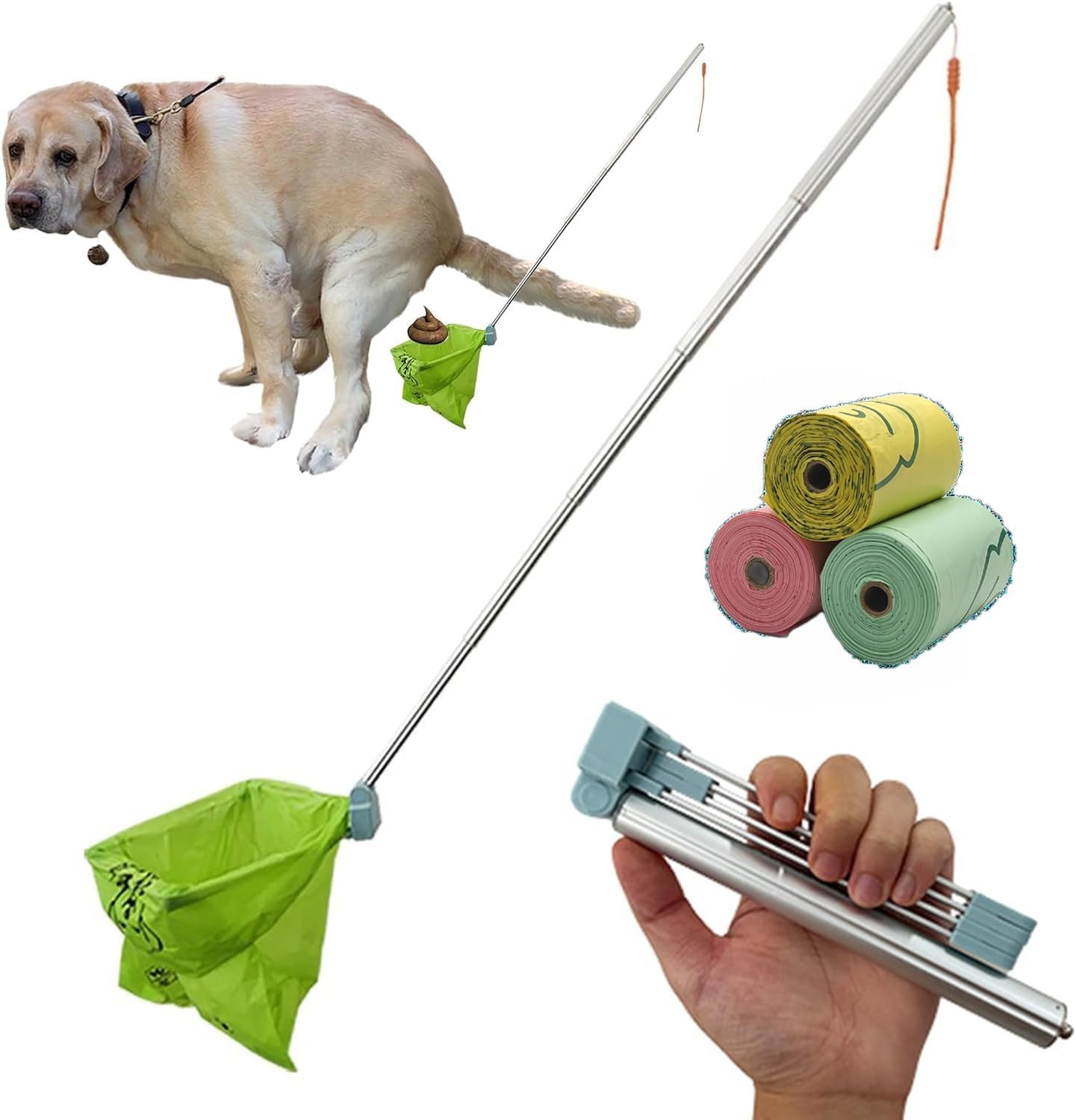 Amazon | [Vailaipupy]犬用 フンキャッチャー 折り畳み式 うんち取り