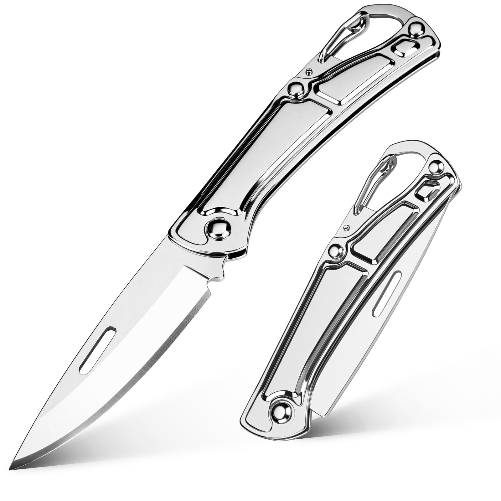DRACHENADER Compact Manual Utility Tool, Traditional Slipjoint Design, Stainless Steel Blade, Compact Folding Tool for Everyday Household Tasks