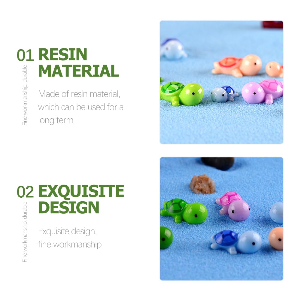 SAFIGLE Miniature Turtle Ornament Resin Figurine 1.38 Inch Small Tortoise Decoration for Garden Balcony Flower Pot Diy Fairy Landscape Crafts - Image 4
