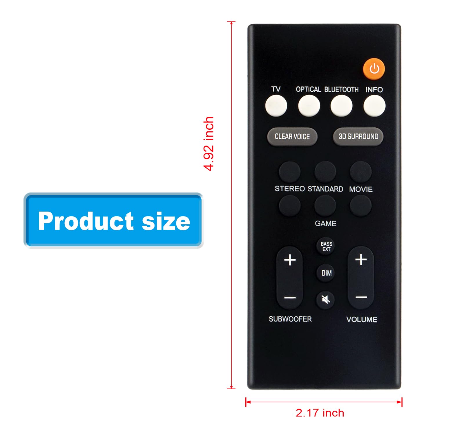 Amazon | AULCMEET リモコン 交換用 ヤマハ SR-B20A VDQ7630 SR-C20A