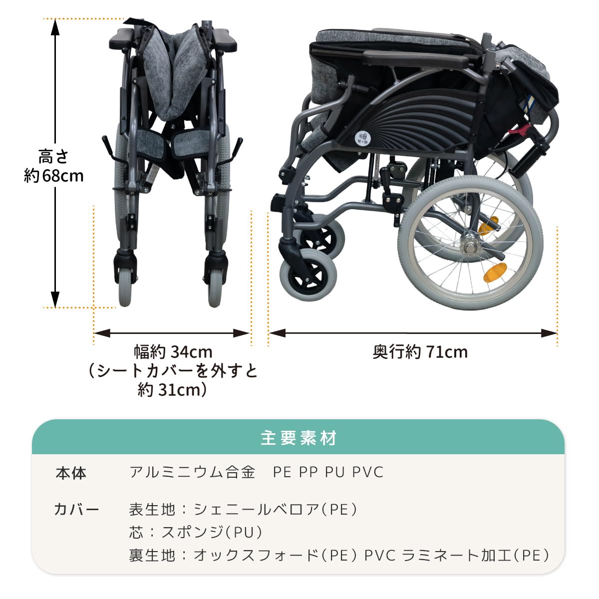 Amazon | 楽々健 車椅子 「ラクウイング 介助式」 福祉用具専門相談員