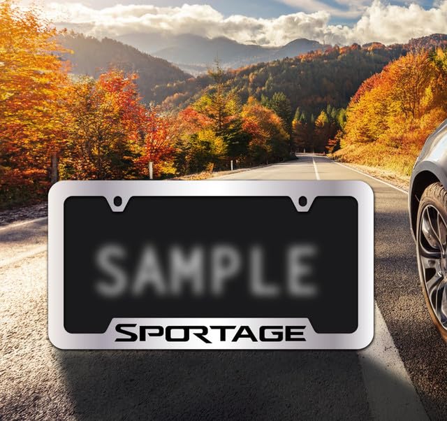 Cadre immatriculation Sportage chrome idéal pour sublimer votre auto - 2