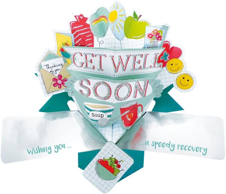Get Well Soon Pop-Up Greeting Card Original Second Nature 3D Pop Up Cards