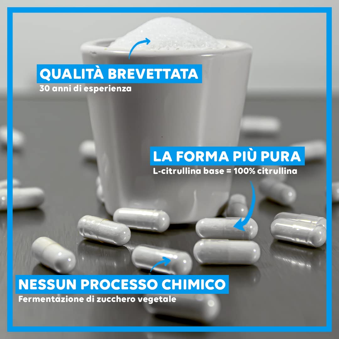 L-citrullina pura al 100% | Qualità brevettata BioKyowa - Per Anabolismo e Congestione Muscolare - Aminoacido Vegano - Senza Malati né OGM - Fitness Sport | Nutrimuscle | 90 capsule