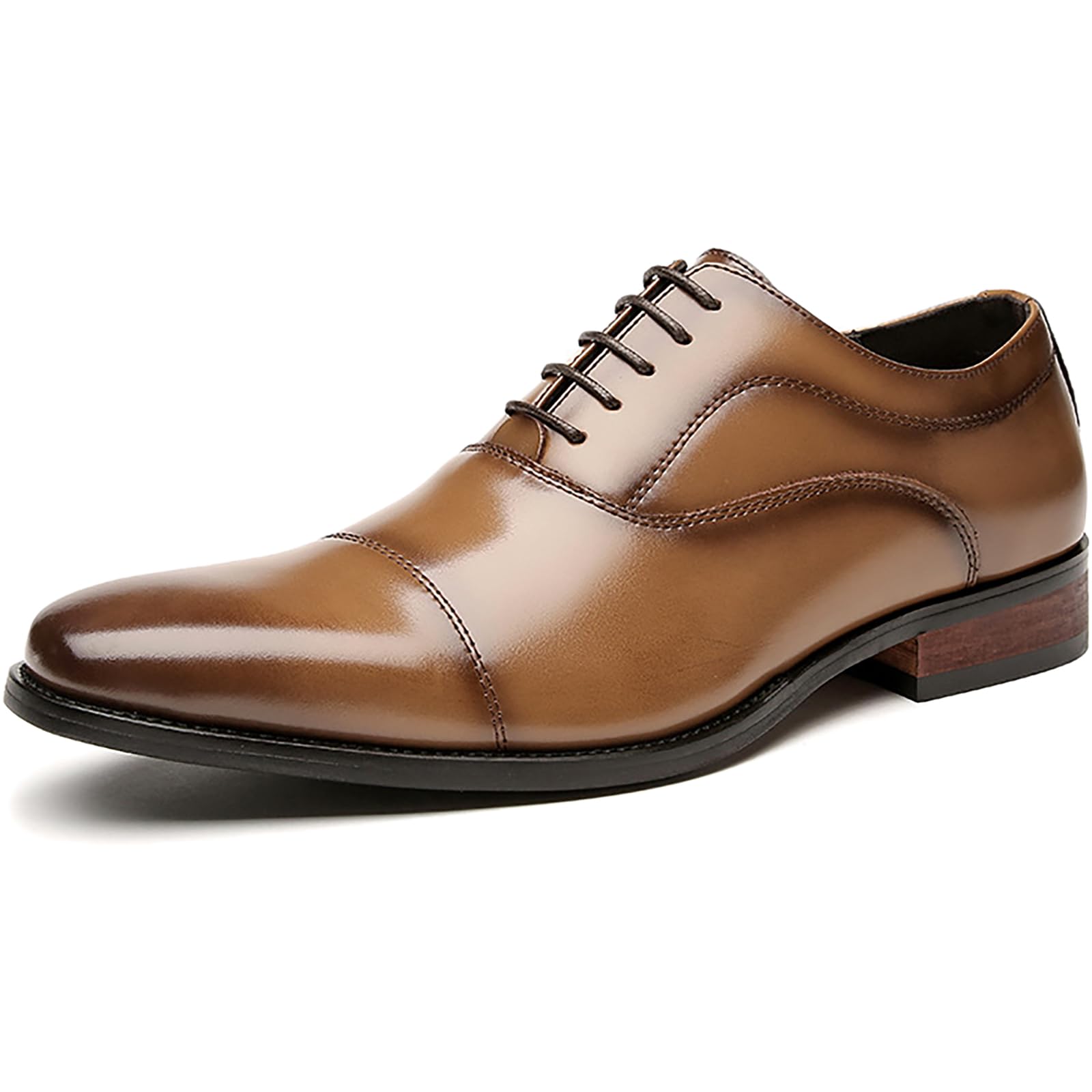 Hommes d'affaires Travail Bureau Oxfords Mariage marié Bal Derbys Chaussures habillées à Lacets Formelles,Jaune,43